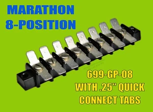 KULKA MARATHON 8-POSITION TERMINAL STRIP WITH QUICK CONNECTS, MODEL 699GP08 - Picture 1 of 7