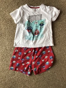 PJYAMAS-MONSTER FOOTBALL-CHILDS-KIDS-BOYS-4-5 YEARS OLD - Picture 1 of 3