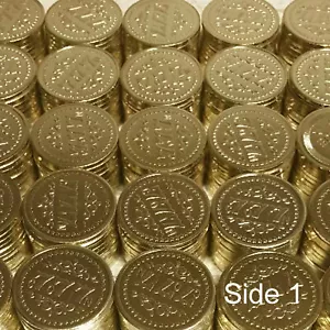 NEW 1,100 GOLDEN 777 AUTHENTIC PACHISLO SLOT MACHINE TOKENS - NEVER USED - Picture 1 of 3