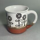 Otagiri Japan Coffee Mug Cup Stoneware Flowers Speckled Brown Vintage