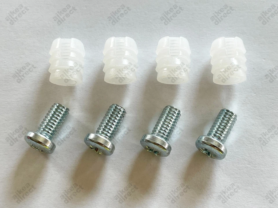 Funda y tornillo de plástico Ikea, parte # 105163, 102267 (paquete de 4) - NUEVO EE. UU. enviado Foto 1 de 1