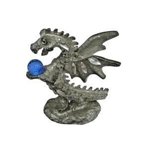 Dragon Spoontiques Zinn geflügelte Figur mythische Statue CMR881 Fantasy Silber - Bild 1 von 3