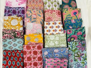 Cotton Fabric Scraps,Quilt Fabric Scrap Bundle,Charm Pack Fabric,Fabric Grab Bag - Picture 1 of 10