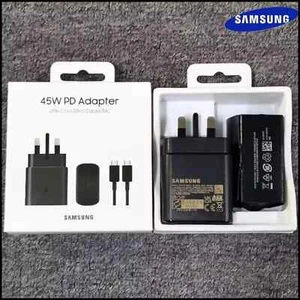 Genuine 45W Super Fast Charger Adapter Plug & Cable For Samsung Galaxy S24 S25+ - Picture 1 of 12