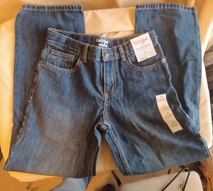 Cat And Jack Boys Denim Blue Jeans Size 12 Relaxed Straight Adjustable Waist - Picture 1 of 4