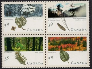 Canada - 1990 'CANADIAN FORESTS' Block of 4 MNH [D8927] - Bild 1 von 1