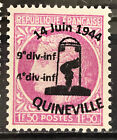 Local France 1944 overprint Quineville MNH