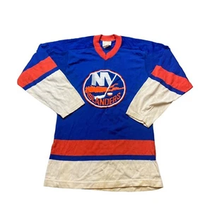 VINTAGE NY ISLANDERS NHL RARE HOCKEY JERSEY 1970 Sz L/XL (See Measurements) - Picture 1 of 9