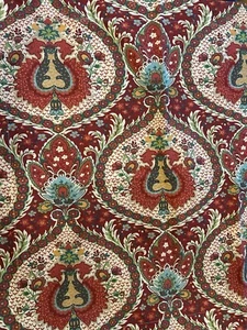 Pottery Barn CAL/KING Bettbezug rotes Medaillon Paisley mit 3 Euro Kissenbezügen Set EUC - Bild 1 von 6