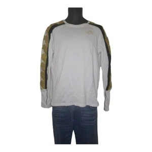 Kappa Authentic Long Sleeve Sz L Tshirt Women White And Gold - Foto 1 di 7