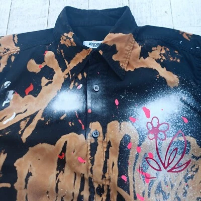 MOSCHINO MEN'S *CUSTOMISED* SHIRT Size Small - Customised by Artist Paul McNeil - Image 1 of 4