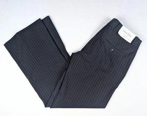 Neu mit Etikett Calvin Klein Damengröße 8 schwarze Anzughose niedriger Bund maßgeschneiderte Passform Stretch-Stiefel - Bild 1 von 17