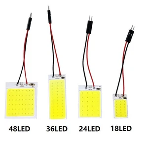 T10 4W COB SMD Panel Light LED Car Interior 12V Lamp Bulb Dome White 18/24/36/48 - Picture 1 of 18