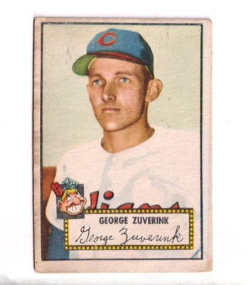 1952 Topps Baseball Card #199 George Zuverink Lakewood OH Nice!  see scan - Image 1 of 2