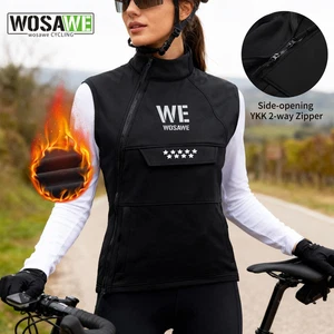 WOSAWE winddichte wasserabweisende Fahrradweste warm Fleece ärmellose Jacken - Bild 1 von 15