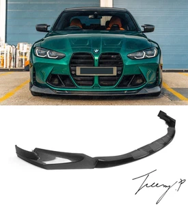 BMW G80 M3 G82 G83 M4 Carbon Look Front Splitter Lip spoiler body kit 2020-2022 - Picture 1 of 4