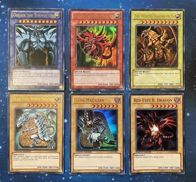 2010-17 Yu-Gi-Oh! Legendary Collection 6 Card Set God Cards Blue Eyes Limited ED - Bild 1 von 2