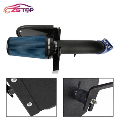 4" Blue Cold Air Intake+Heat Shield Kit For 99-06 GMC/Chevy V8 4.8L/5.3L/6.0L - Image 1 of 4