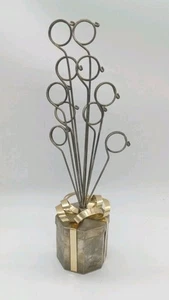 Vtg Godinger Silver Plated Wire Fan Tree PostCard Photo Display Holder 12.25" - Picture 1 of 8