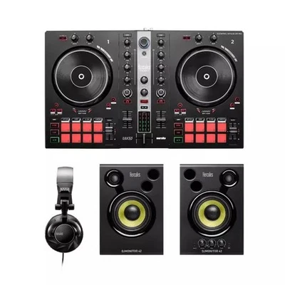 Hercules Dj Essentials Kit DJControl Inpulse300MK2+2xDJMonitor42+cuffia HDP DJ60 - Immagine 1 di 4