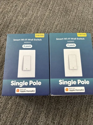 Interruptor de pared inteligente de un solo polo Meross (paquete de 4) Wi-Fi MSS510 Foto 1 de 3