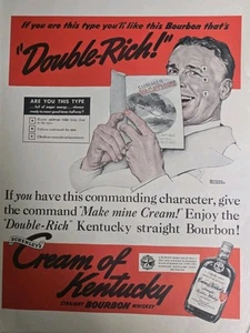 1959 Cream of Kentucky bourbon whiskey Norman Rockwell Art vintage Ad - Picture 1 of 1
