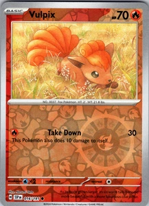 Vulpix Reverse Holo 016/191 SV08: Surging Sparks Common - NM - Picture 1 of 2