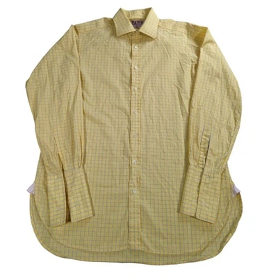 Thomas Pink Shirt Mens 16 34 Yellow Check Dress Shirt Jermyn Street London Foto 1 de 4