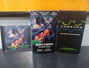 Batman Forever Lot VHS And Cd Soundtrack Behind The Scenes Tape - Picture 1 of 8