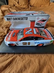 MATT DIBENEDETTO LEONARD EDDIE LEN WOOD AUTOGRAPHED 2022 #21 FORD 1/24 Diecast - Picture 1 of 5