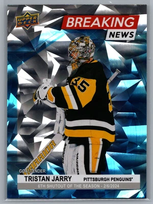 2024-25 Upper Deck Series 1 - Breaking News Tristan Jarry #BN-7 - Image 1 of 2
