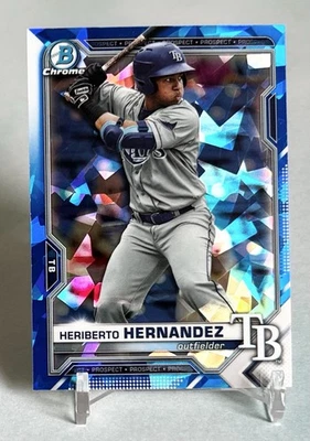 Heriberto Hernandez 2021 Bowman Draft Sapphire Edition #BDC-100 Tampa Bay Rays - Image 1 of 3