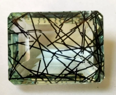 78.45 Ct. AAA+ Large Rutilated Quartz Emerald Cut Loose Gemstone Gift for Women - Image 1 of 4