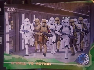2016 Topps Star Wars Rogue One #62 Un llamado a la acción verde - Imagen 1 de 1