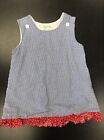 lolly wolly girls dress size 8 blue gigham red polka dot