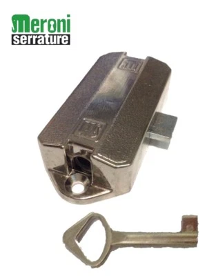 MERONI SERRATURE SPA Serratura Meroni Aste Rotanti M98 da applicare con e senza accessori Nichelato
