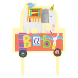 Topper de pastel de baby shower de animales de circo - Imagen 1 de 2