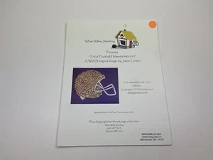 White Willow Stitching Tribal Football Helmet Counted Cross Stitch Pattern 1R - Picture 1 of 3