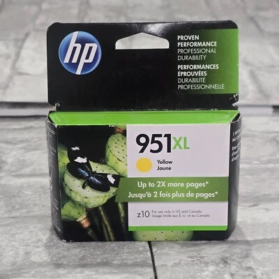 New HP 951XL 951 XL Yellow High-yield Ink Cartridge Expired March 2020 - Image 1 of 4