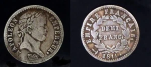 Halber Franc Napoleon Ier 1811 M Toulouse 48492ex.Argent Silber Küste Sg 200 Ttb - Picture 1 of 3