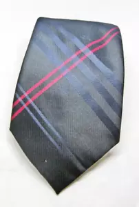 Echte Burberry London Seidenkrawatte schwarz rot Karomuster Versand aus Japan - Bild 1 von 6