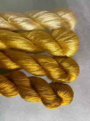 100%mulberry silk hand-dyed wrapping/velvet flower Twistless nosplit silk thread - Image 1 of 2
