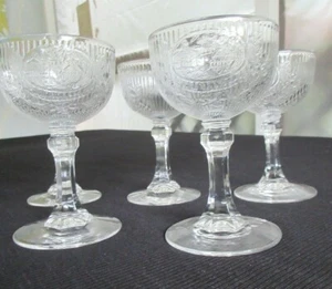 Fenton seltene Fort Dearborn Kristall Sherbet Kelche 6er Set - Bild 1 von 12