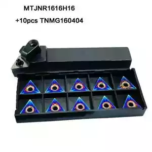 16*100 mm MTJNR CNC Drehmaschine Drehen Schneidwerkzeug weiß TNMG160404 Hartmetalleinsatz USA - Bild 1 von 6