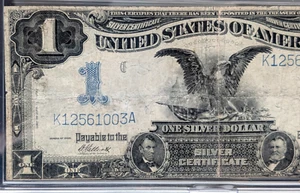 Series of 1899 United States One Dollar Black Eagle Large Silver Certificate - Picture 1 of 9