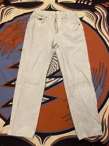 Vintage Men’s Lee Dungarees White 90s Skater Baggy Painter Pants Size 32x30 - Picture 1 of 9