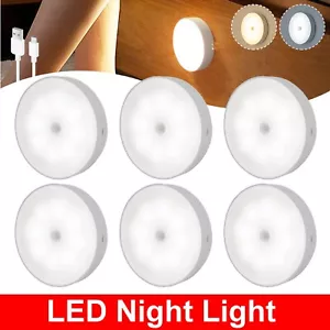 Motion Sensor LED Night Light Body Induction Lamp USB Rechargeable Wall Mount AU - Picture 1 of 13