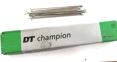 Radios redondos negros DT SWISS Champion plateados curva en J 2,0 mm 186 mm 20/cuenta Foto 1 de 4