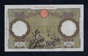 ITALY 100 LIRE lira 1931 - 1942 P-55 VF - Picture 1 of 2