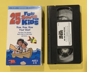 25 Fun Songs For Kids Row Row, Row Your Boat VHS Tape Tested Error Humpty Dumpty - Imagen 1 de 8